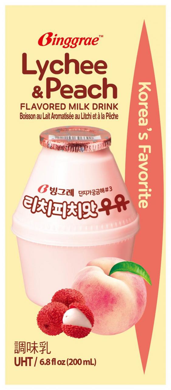 Binggrae Lychee & Peach Flavored Milk drink 200ml | Lazada PH